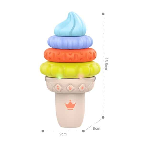 WOOPIE BABY Muzyczny Lód Edukacyjny Sensoryczna Układanka 5 el. Dźwięk Światła - 005