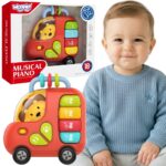 WOOPIE BABY Pianinko Interaktywne Autobus Lew Muzyczne Organki Dźwięki Światła 18m - 001