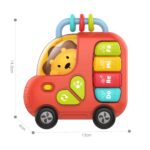 WOOPIE BABY Pianinko Interaktywne Autobus Lew Muzyczne Organki Dźwięki Światła 18m - 005
