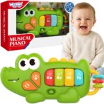WOOPIE BABY Pianinko Interaktywne Krokodyl Organki Muzyczne Dźwięki Światło 18m+ - 001