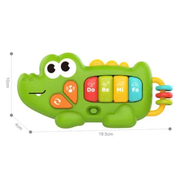 WOOPIE BABY Pianinko Interaktywne Krokodyl Organki Muzyczne Dźwięki Światło 18m+ - 003