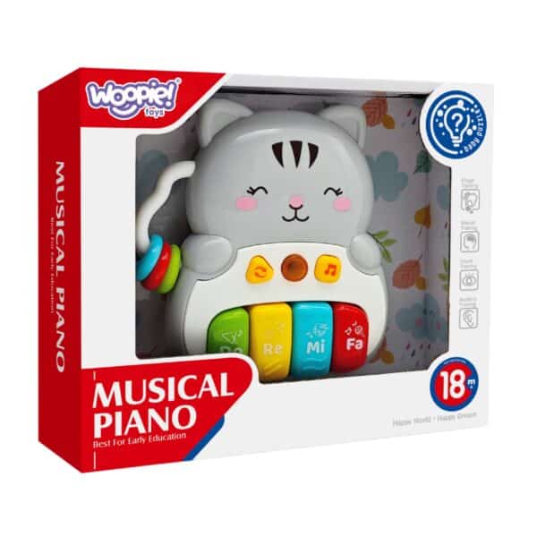 WOOPIE BABY Pianinko Interaktywne Kotek Muzyczne Organki Dźwięki Światło 18m+ - 004