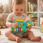 WOOPIE BABY Pianinko Interaktywne Helikopter Słoń Muzyczne Dźwięki 18m+ - 002