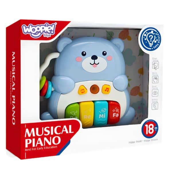 WOOPIE BABY Pianinko Interaktywne Muzyczny Miś 1 el. - 006