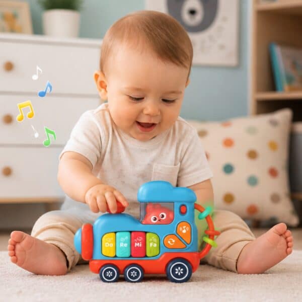 WOOPIE BABY Interaktywne Muzyczne Pianinko Lokomotywa - 002