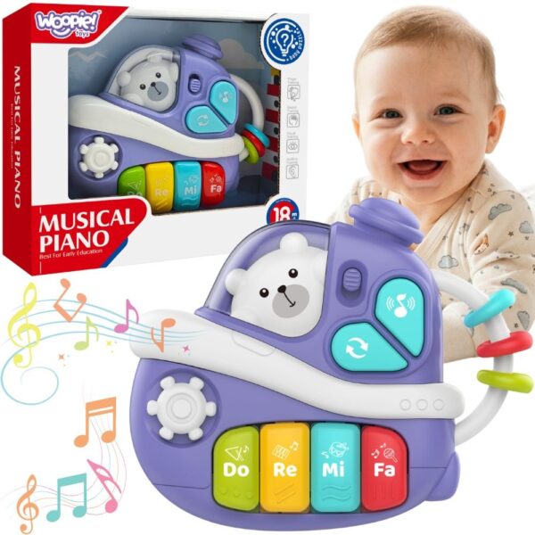 WOOPIE BABY Interaktywne Muzyczne Pianinko Statek - 001