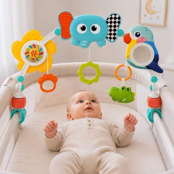 WOOPIE BABY Łuk Sensoryczny Z Zabawkami Do Łóżeczka i Wózka Słoń Papuga - 002