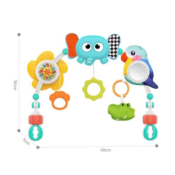 WOOPIE BABY Łuk Sensoryczny Z Zabawkami Do Łóżeczka i Wózka Słoń Papuga - 004