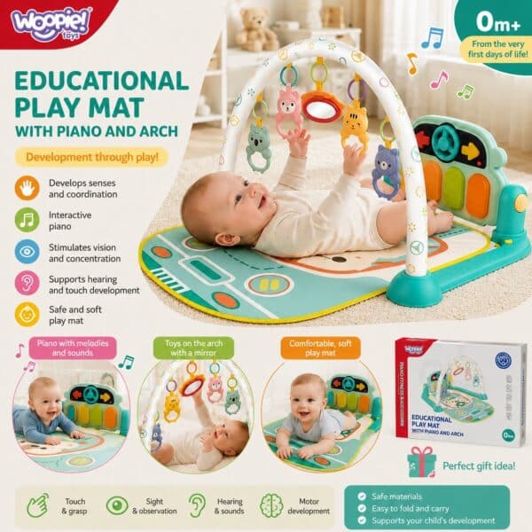 WOOPIE BABY Interaktywna Mata Edukacyjna z Pianinkiem 10el. Dźwięki - 008