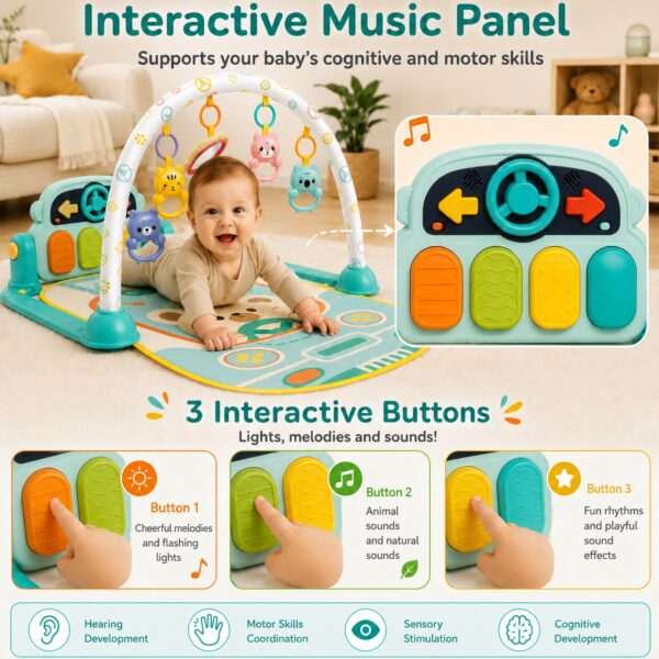 WOOPIE BABY Interaktywna Mata Edukacyjna z Pianinkiem 10el. Dźwięki - 009