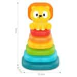 WOOPIE BABY Piramidka Sensoryczna Wieża Układanka Lew 6m+ - 002