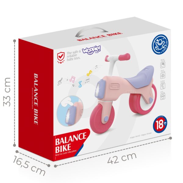 WOOPIE  BABY Rowerek Biegowy Jeździk Dźwięk 18m+ Różowy - 004