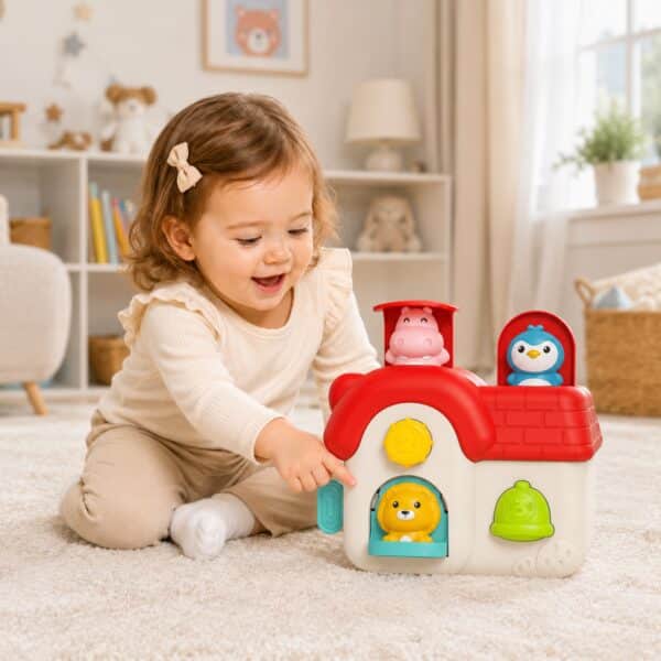 WOOPIE Interaktywny Domek Pop-Up Zwierzątka Zabawka Manipulacyjna 18m+ - 002
