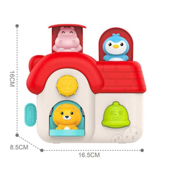 WOOPIE Interaktywny Domek Pop-Up Zwierzątka Zabawka Manipulacyjna 18m+ - 004