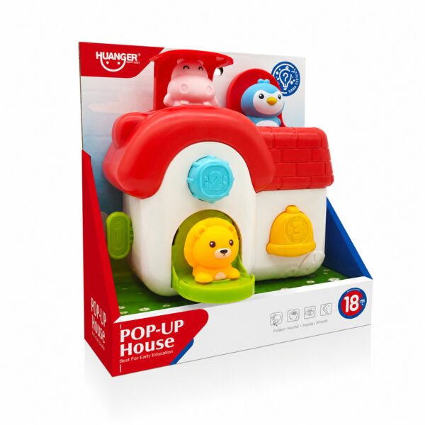 WOOPIE Interaktywny Domek Pop-Up Zwierzątka Zabawka Manipulacyjna 18m+ - 005