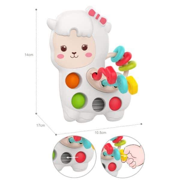 WOOPIE BABY Zabawka Sensoryczna Manipulacyjna Montessori Lama 18m+ - 003