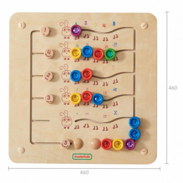 Tablica edukacyjna Montessori Nauka Liczb Gąsieniczki - Masterkidz - 002