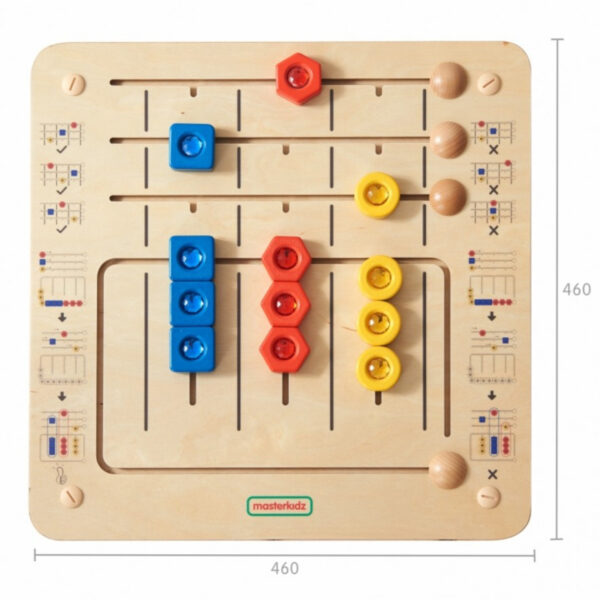 Układanka sortowanie diamentów tablica ścienna Montessori - Masterkidz - 002