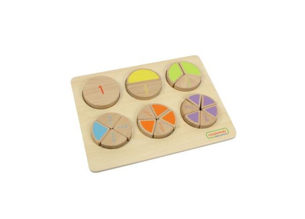 MASTERKIDZ Drewniana Układanka Matematyczna Ułamki - 001