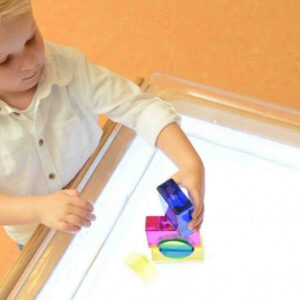 MASTERKIDZ Akrylowy Pojemnik Do Zabawy Wodą i Piaskiem - Kwadratowy - 004