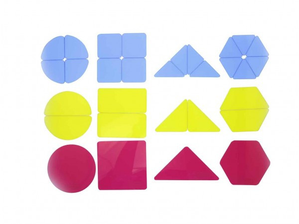 Kolorowe kształty geometryczne Masterkidz - Zestaw na stół świetlny - 005