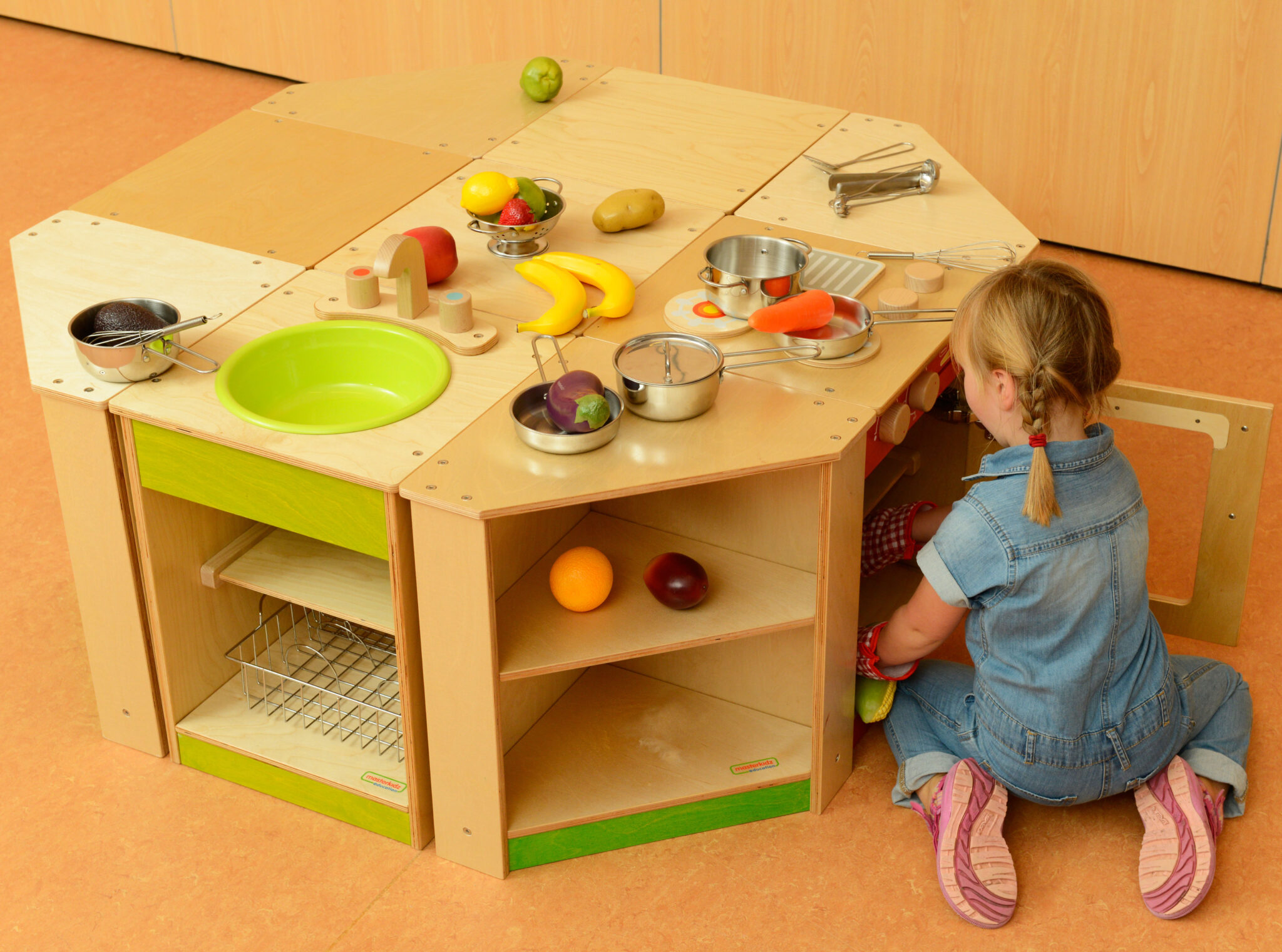 MASTERKIDZ Drewniana Szafka Kuchenna Narożna dla Dzieci - 004