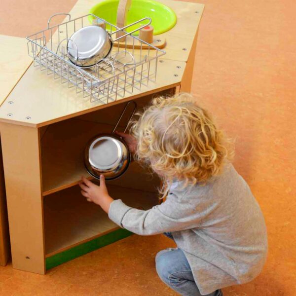 MASTERKIDZ Drewniana Szafka Kuchenna Narożna dla Dzieci - 005