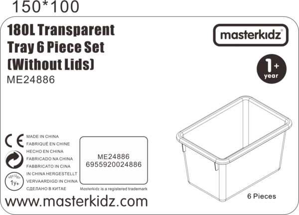 MASTERKIDZ Akrylowe Pojemniki Na Elementy Do Tablicy STEM 6 Sztuk - 007