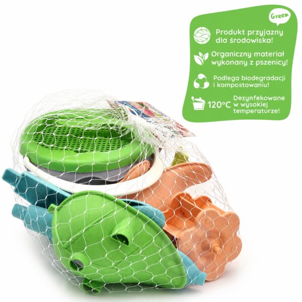 WOOPIE GREEN Zestaw z Wiaderkiem i Kołowrotkiem 4 el. - 003