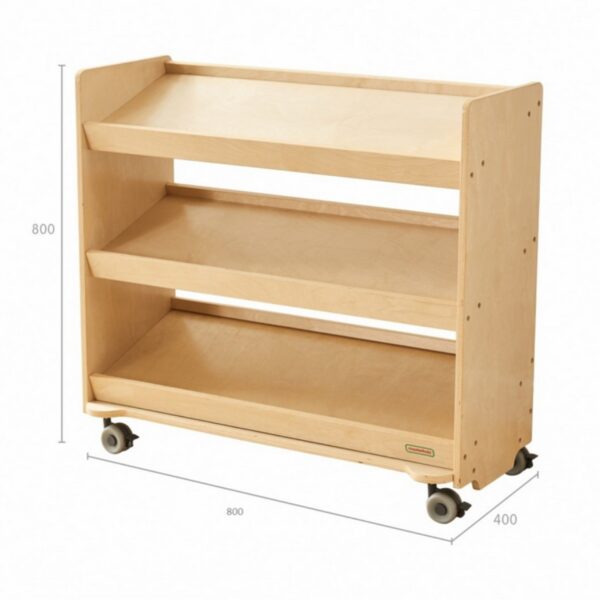 MASTERKIDZ Regał na Kółka - 3 Półki Na Akcesoria Do Tablicy STEM 800H x 800L - 012