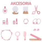 Drewniana Toaletka dla Dzieci z Kosmetykami Woopie seria Green - 009