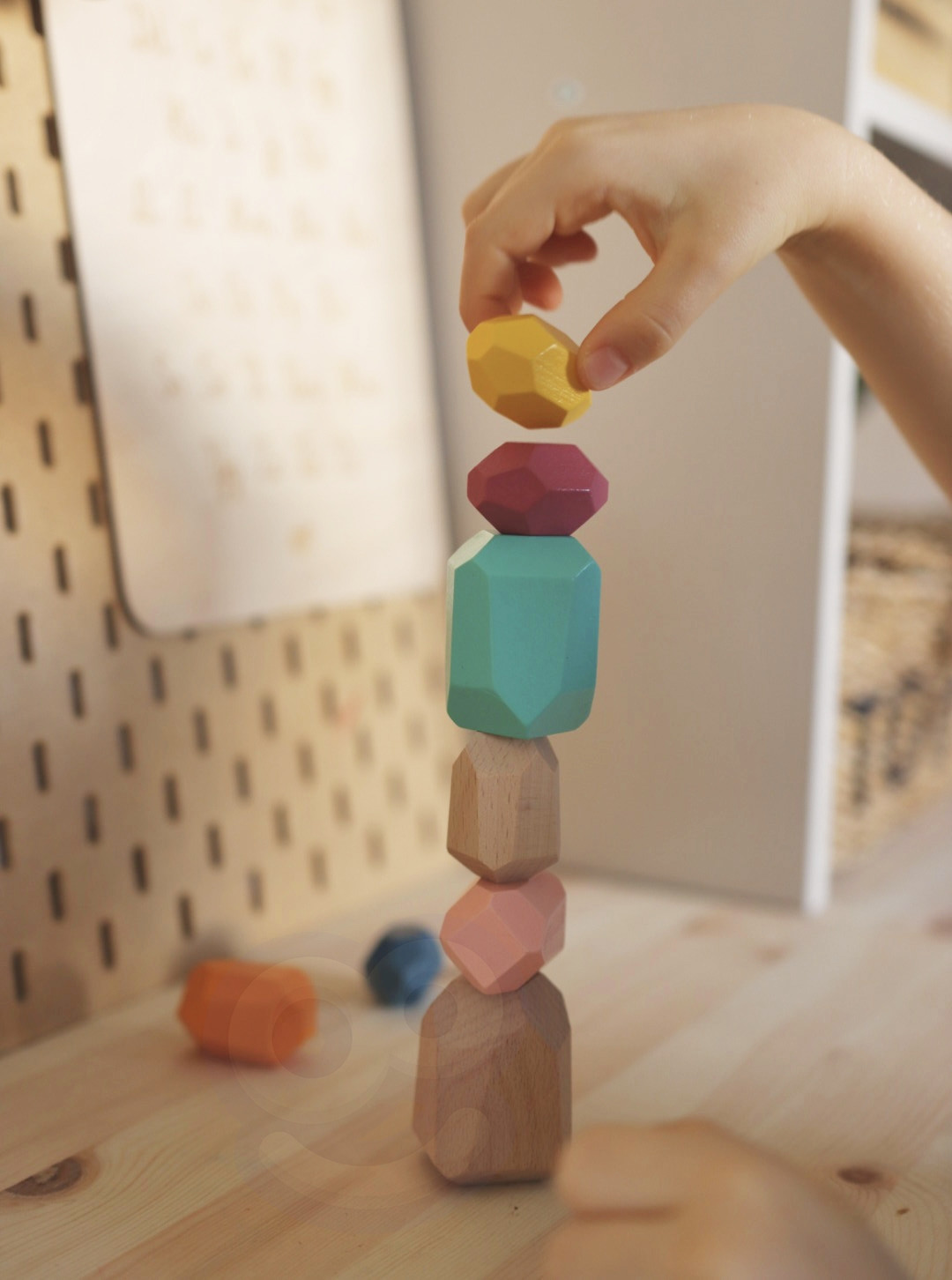 Drewniane centrum edukacyjne 6w1 Tooky Toy - Pudełko Montessori - 003