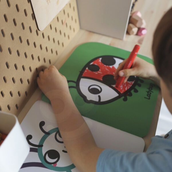 Drewniane centrum edukacyjne 6w1 Tooky Toy - Pudełko Montessori - 007