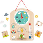 Drewniane centrum edukacyjne 6w1 Tooky Toy - Pudełko Montessori - 012