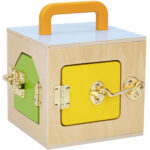 Drewniane centrum edukacyjne 6w1 Tooky Toy - Pudełko Montessori - 013