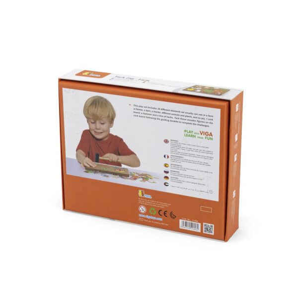 Kreatywna Przybijanka Korkowa z Młotkiem Farma Viga Montessori - 009