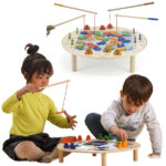 Drewniana gra łowienie rybek na magnes FSC - Viga Toys - 001