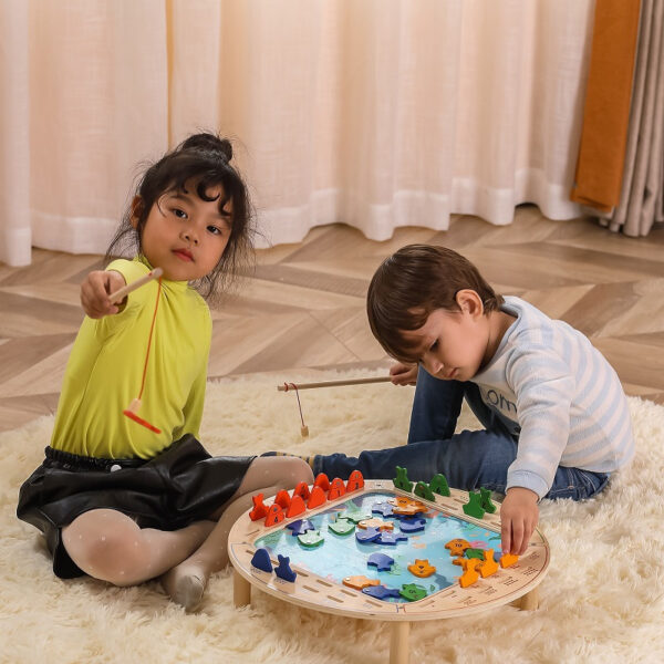Drewniana gra łowienie rybek na magnes FSC - Viga Toys - 002