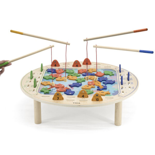 Drewniana gra łowienie rybek na magnes FSC - Viga Toys - 004