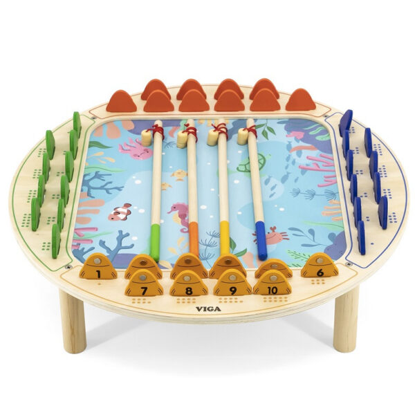 Drewniana gra łowienie rybek na magnes FSC - Viga Toys - 005