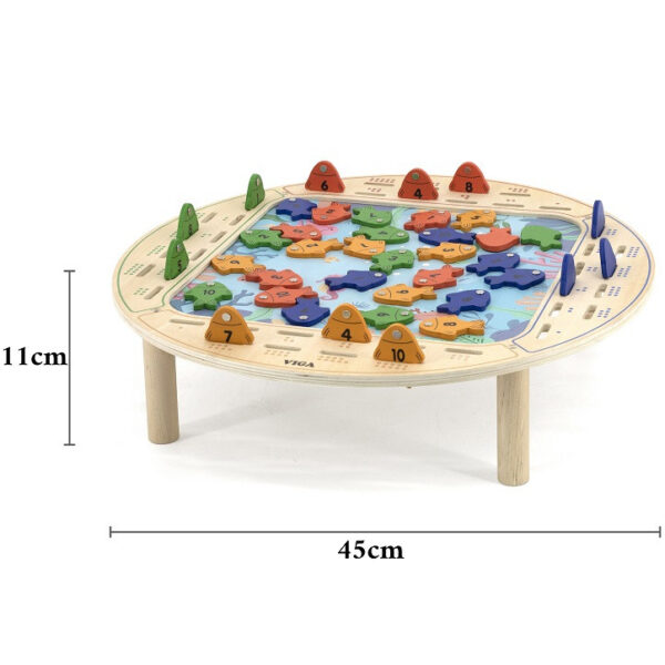Drewniana gra łowienie rybek na magnes FSC - Viga Toys - 006
