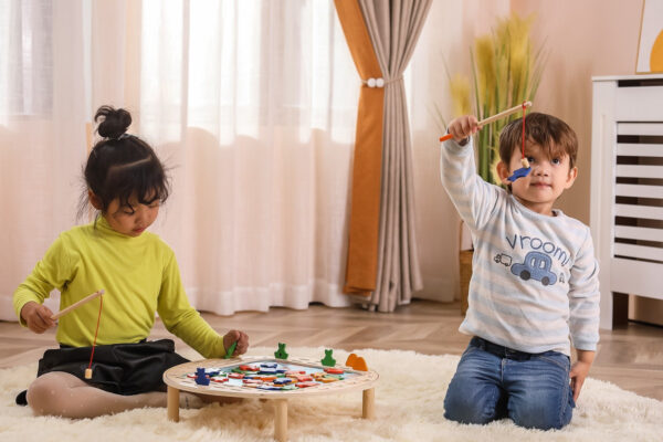 Drewniana gra łowienie rybek na magnes FSC - Viga Toys - 008