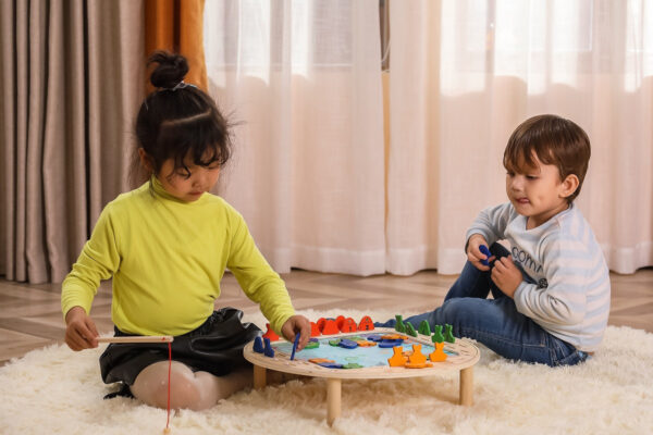 Drewniana gra łowienie rybek na magnes FSC - Viga Toys - 009