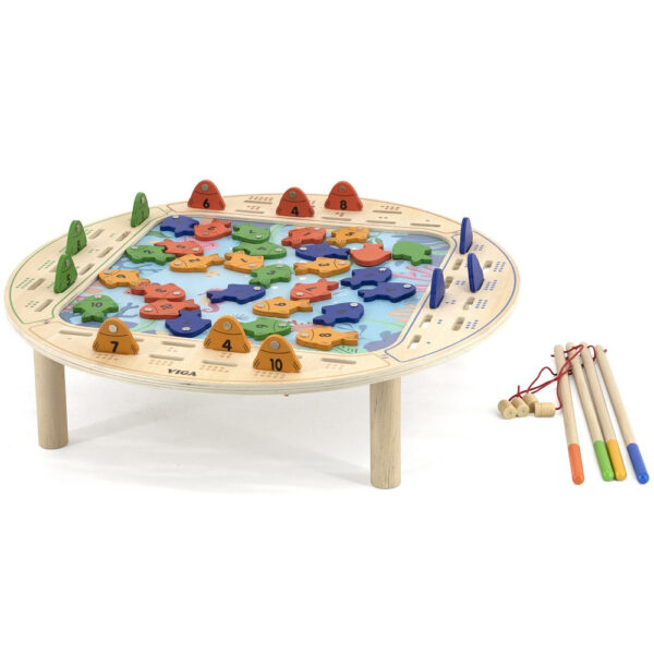 Drewniana gra łowienie rybek na magnes FSC - Viga Toys - 010