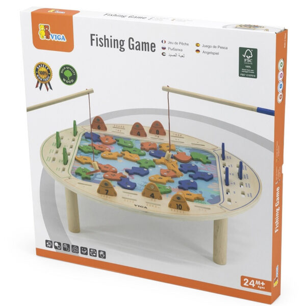 Drewniana gra łowienie rybek na magnes FSC - Viga Toys - 012