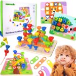 Edukacyjna Wkrętarka Mozaika Śrubki i Kształty Tooky Toy STEM - 001