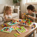 Edukacyjna Wkrętarka Mozaika Śrubki i Kształty Tooky Toy STEM - 002
