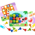 Edukacyjna Wkrętarka Mozaika Śrubki i Kształty Tooky Toy STEM - 003