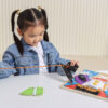 Drewniana tablica manipulacyjna klamry zamki magik Montessori - Viga - 007