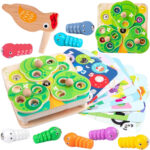 Gra magnetyczna i przebijanka 2w1 Robaczki - Tooky Toy motoryka - 001